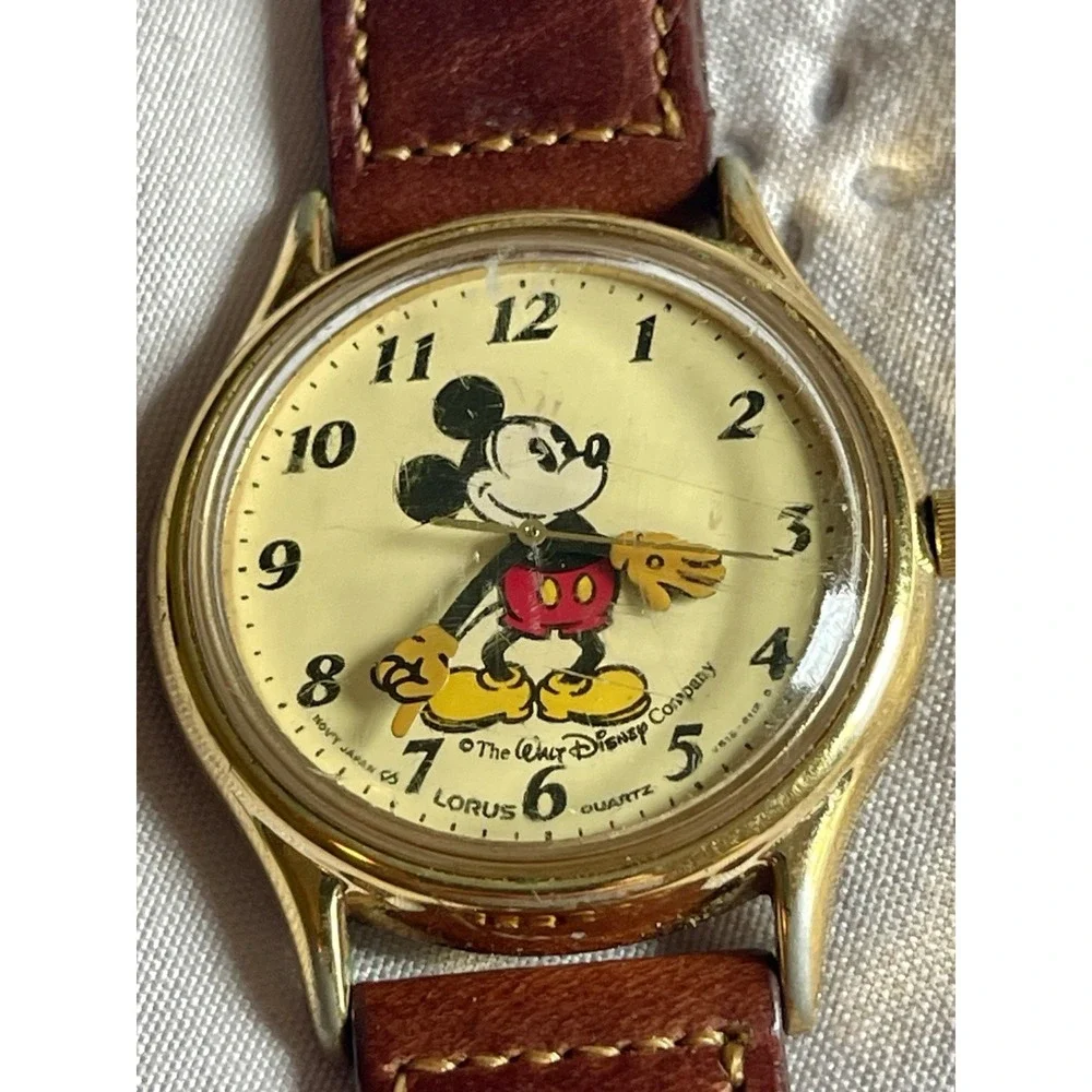 Vintage Disney Watch MICKEY MOUSE Lorus Speidel New Battery Working